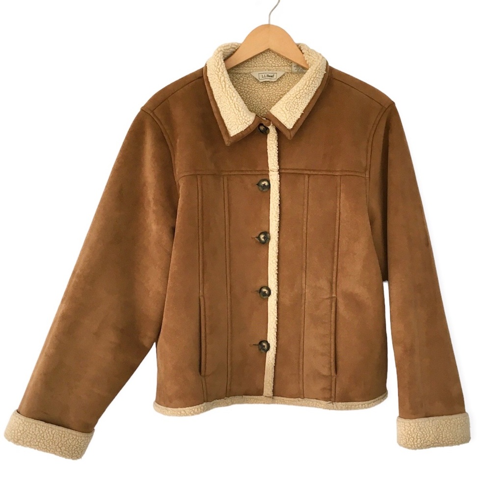 L.L. Bean Brown Sherpa-Lined Jacket